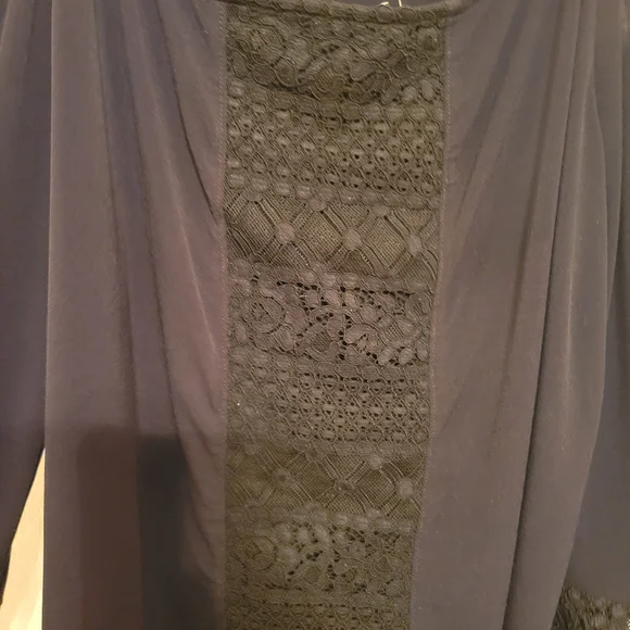 INC International Concepts Cold Shoulder Black Lace-Accented - Picture 3 of 6